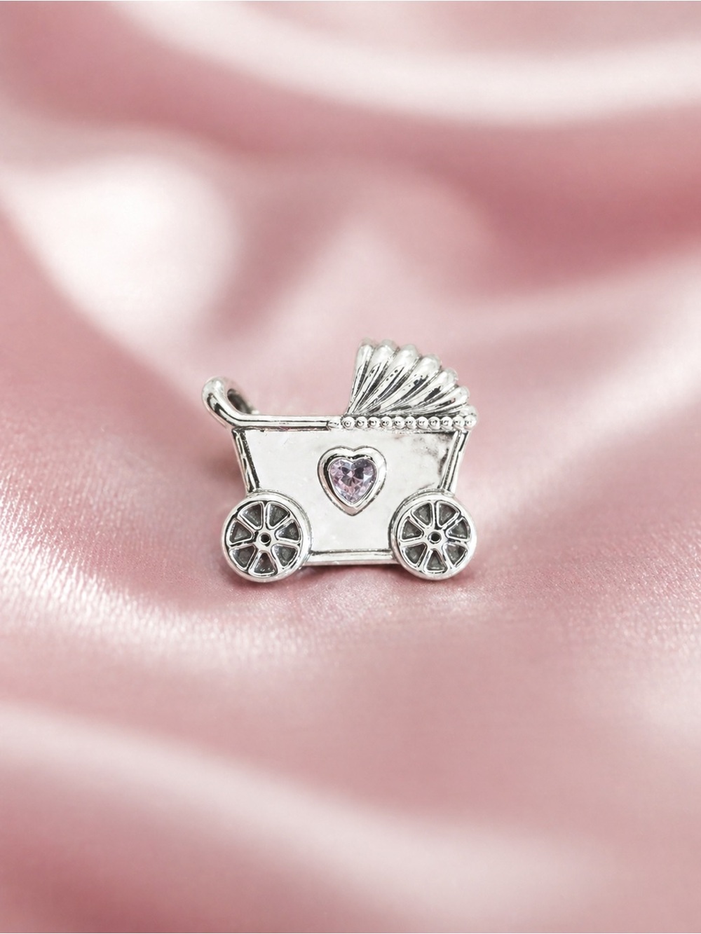 Pandora Baby Carriage Charm 790346 Sterling Silver S925 ALE Retired